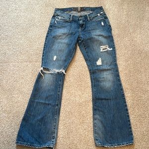 Abercrombie & Fitch Blue Distressed Women Jeans